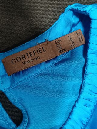 Blusa Cortefiel azul sin mangas