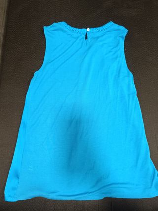 Blusa Cortefiel azul sin mangas