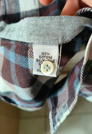 Camicia Aglini a scacchi in flanella