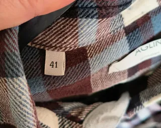 Camicia Aglini a scacchi in flanella