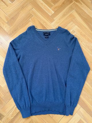 Jersey Gant V-Neck Azul Talla S