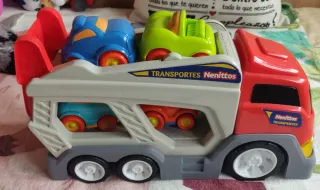 Nenittos.Camión juguete niños Portacoches sonido