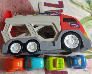 Nenittos.Camión juguete niños Portacoches sonido