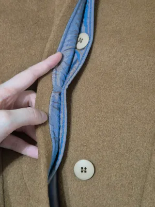 Abrigo vintage camel de lana, llama y mohair