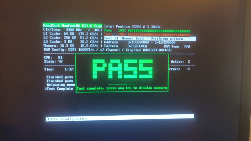 (16GB) 2x8GB Kingston HyperX Fury DDR3 RAM afbeelding 3