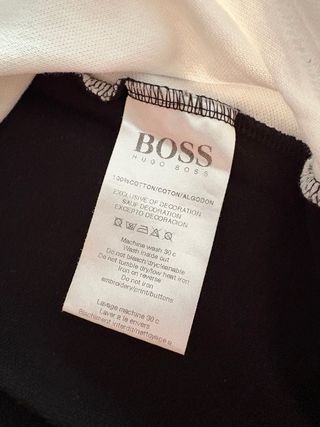 Polo Boss Blanco y Negro
