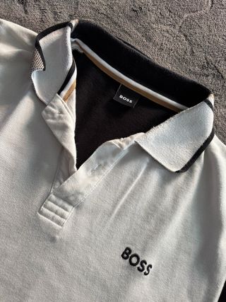Polo Boss Blanco y Negro