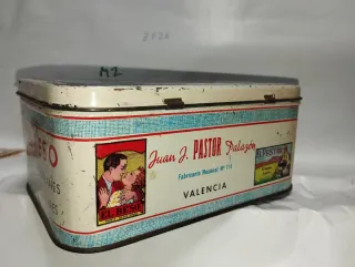 Lata caja de chapa El Pastor Valencia