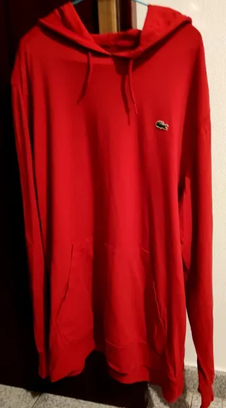 2 Polos Lacoste Talla L rayas rojo XL
