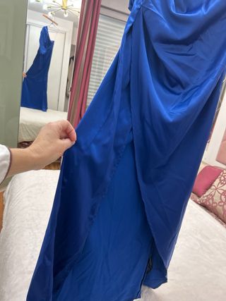 Vestido azul ceremonia graduación noche boda