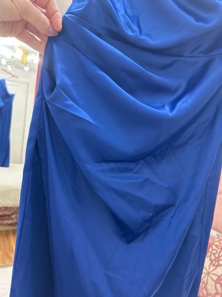 Vestido azul ceremonia graduación noche boda