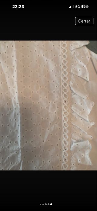 Camisa blanca mujer con volantes