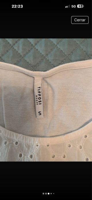 Camisa blanca mujer con volantes