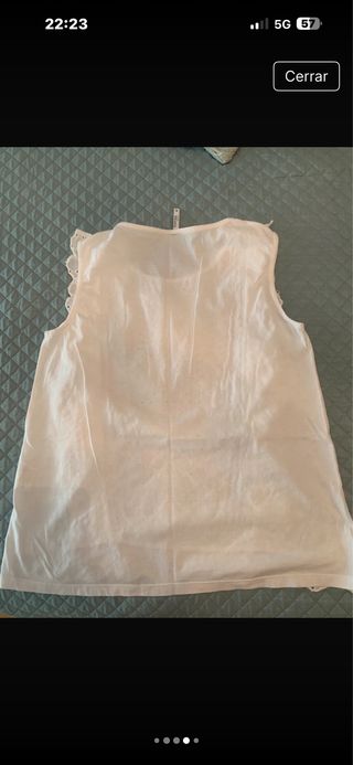 Camisa blanca mujer con volantes