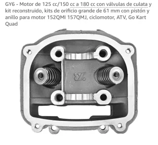 Culata GY6 125/150cc a 180cc