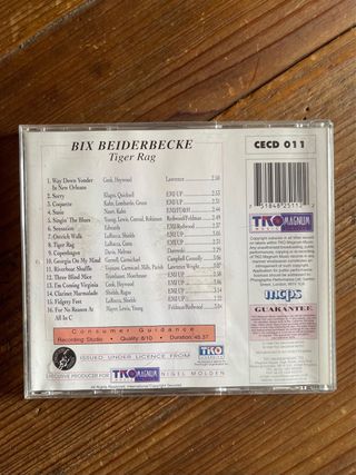 Bix Beiderbecke Tiger Rag CD Jazz