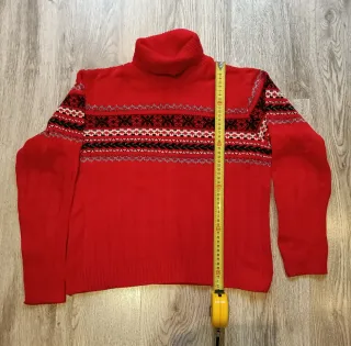 Jersey cuello alto mujer rojo talla M