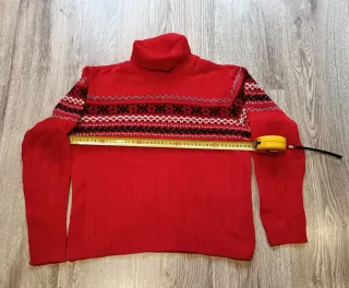 Jersey cuello alto mujer rojo talla M