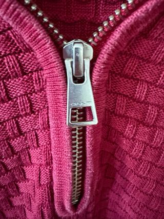 Cárdigan Gant Cremallera Burdeos Talla M