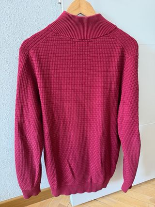 Cárdigan Gant Cremallera Burdeos Talla M