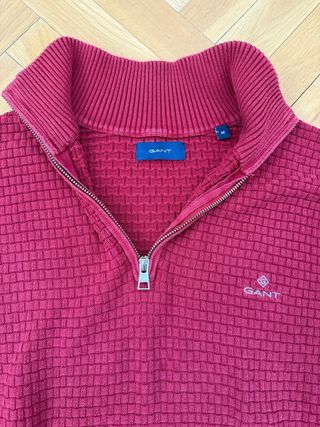 Cárdigan Gant Cremallera Burdeos Talla M