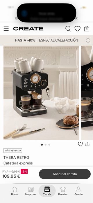 Cafetera Express Retro Negra