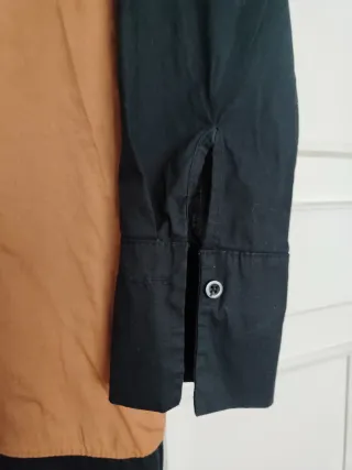 Vestido largo negro y marrón