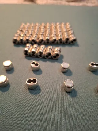 50 Cierres Imán Ovalados Plateados