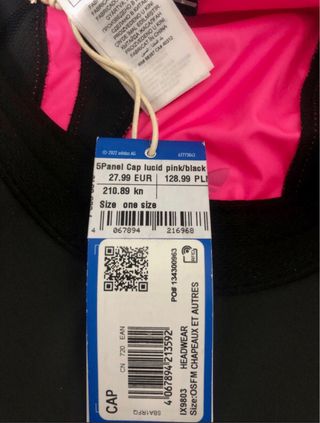 Gorra Adidas Rosa y Negra