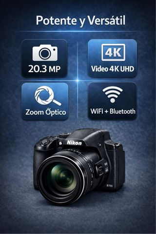 Nikon Coolpix B700 Cámara Digital 20MP Zoom 60x 4K