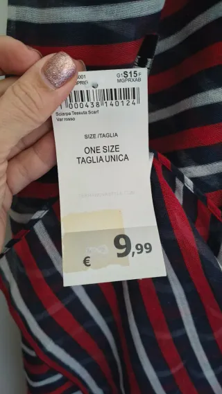 Sciarpa foulard Terranova righe rosso blu bianco