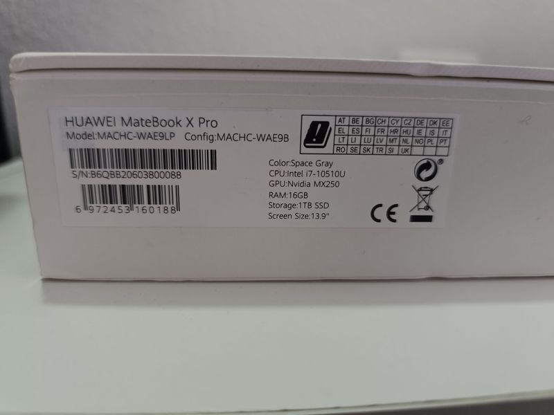 Huawei Matebook X Pro 2020 Gris Espacial afbeelding 8