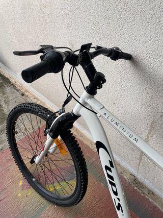 Bicicleta de adulto con silla infantil