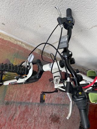 Bicicleta de adulto con silla infantil