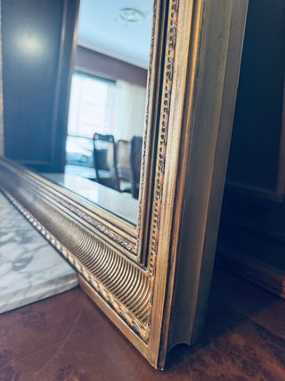 Espejo clásico dorado grande estilo francés