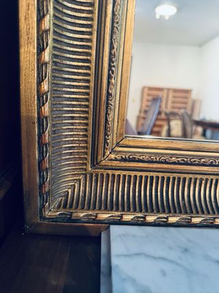 Espejo clásico dorado grande estilo francés