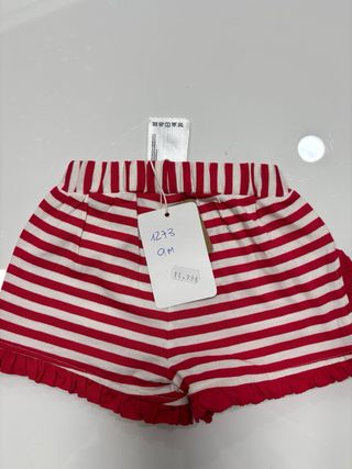 Shorts bebé niña Mayoral rayas rojas