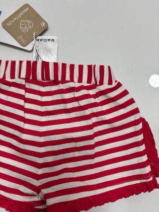 Shorts bebé niña Mayoral rayas rojas