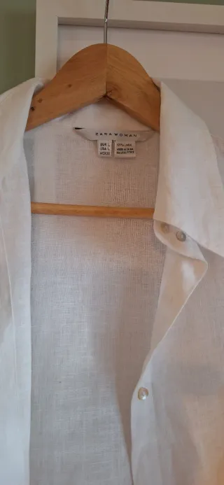 Camisa Lino Zara Woman Talla L