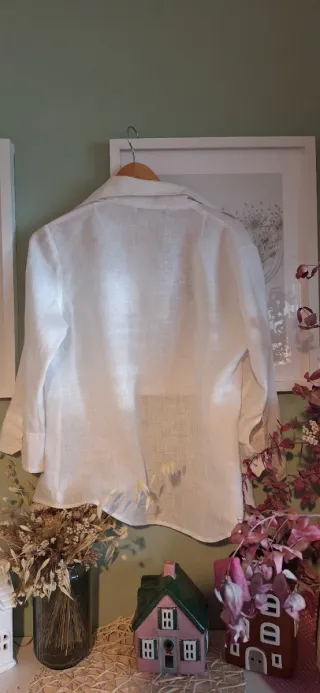 Camisa Lino Zara Woman Talla L