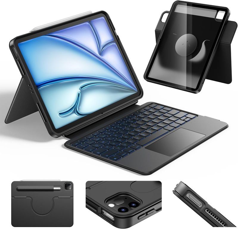 Teclado funda  HOU Giratorio iPad Air 13 (M3/M2)