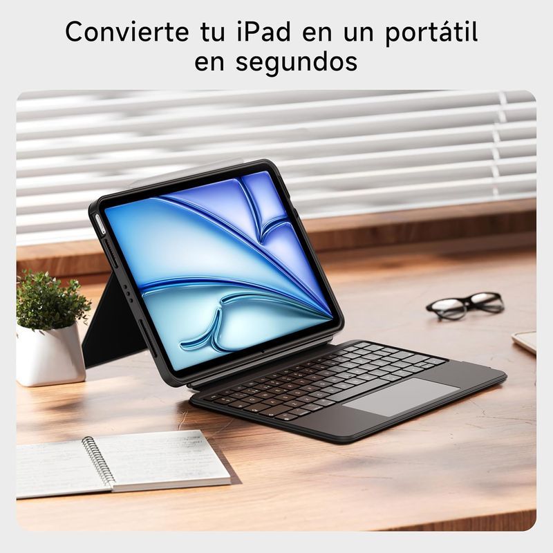 Teclado funda  HOU Giratorio iPad Air 13 (M3/M2) afbeelding 11