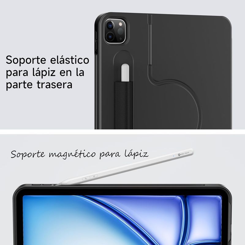 Teclado funda  HOU Giratorio iPad Air 13 (M3/M2) afbeelding 14
