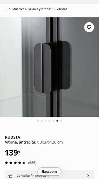 Vitrina de hierro y cristal negra ikea