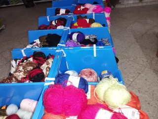 Lana Lalana Marrón y Rojo