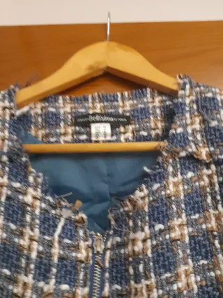 Abrigo cuadros mujer talla 54