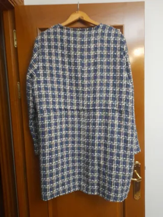 Abrigo cuadros mujer talla 54