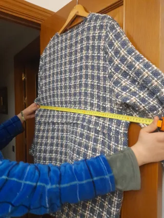 Abrigo cuadros mujer talla 54