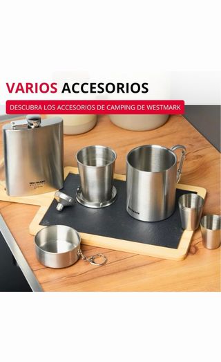 Taza de metal plegable para camping
