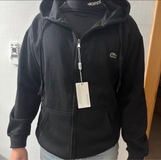 Sudadera Lacoste Negra con Cremallera